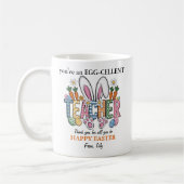 Personalized Egg-cellent Teacher Appreciation Gift コーヒーマグカップ (左)