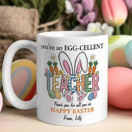 Personalized Egg-cellent Teacher Appreciation Gift コーヒーマグカップ