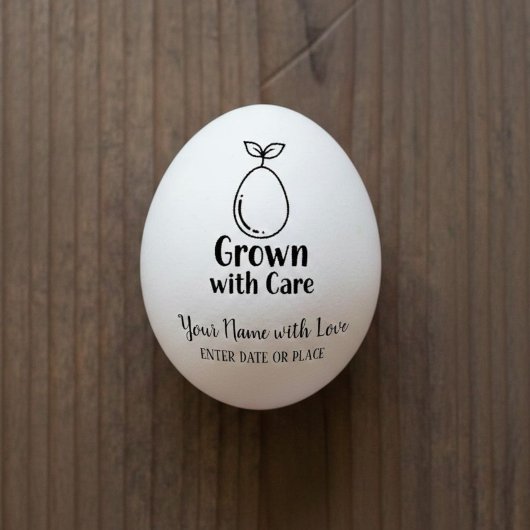Personalized Egg Stamp – Custom Chicken Egg Stamp  ラバースタンプ