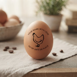 Personalized Egg Stamp – Custom Chicken Egg Stamp ラバースタンプ
