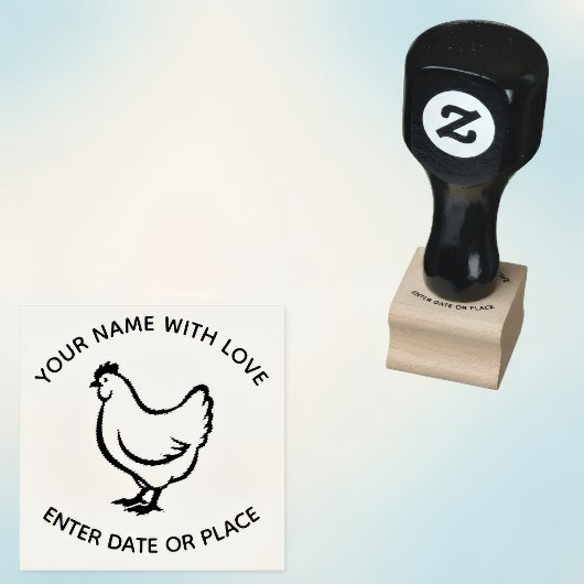 Personalized Egg Stamp – Custom Chicken Egg Stamp ラバースタンプ