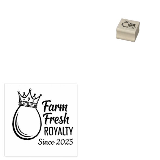 Personalized Egg Stamp - Custom Fresh Egg Stamp  ラバースタンプ (押印)