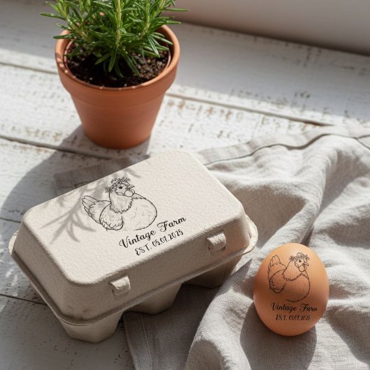 Personalized egg stamp, personalized fresh egg ラバースタンプ