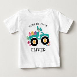 Personalized “Eggs Crusher” Monster Truck Easter ベビーTシャツ