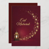 Personalized Eid Mubarak elegant card シーズンカード (正面/裏面)