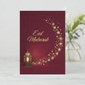 Personalized Eid Mubarak elegant card シーズンカード (スタンド正面)