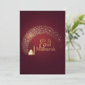 Personalized Eid Mubarak Elegant card シーズンカード (スタンド正面)