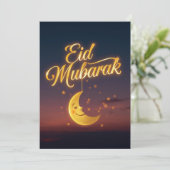 Personalized Eid Mubarak Greeting card 招待状 (スタンド正面)