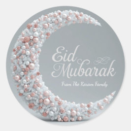 Personalized Eid Mubarak Muslim modern Classic  ラウンドシール