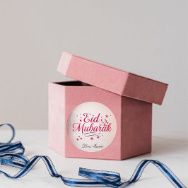 Personalized Eid Mubarak Round Stickers ラウンドシール