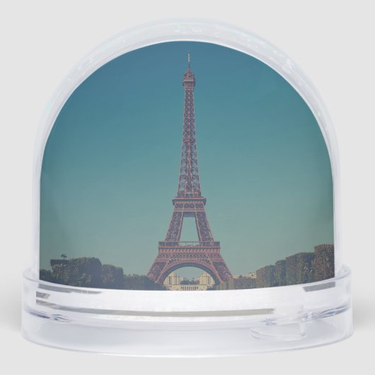 Personalized Eiffel Tower Snow Globe Custom Design (裏面)