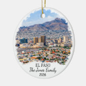 Personalized El Paso Ornament, Custom Texas セラミックオーナメント (左)
