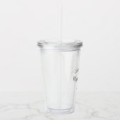 Personalized Elegant 25th Wedding Anniversary アクリルタンブラー (右)