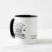Personalized Elegant Birthday Crown Typography マグカップ (正面左)