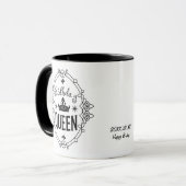 Personalized Elegant Birthday Queen Typography マグカップ (正面左)