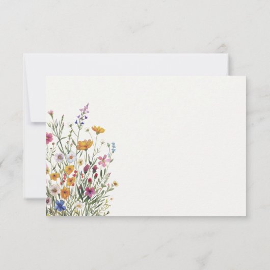  Personalized Elegant Boho Chic Floral  サンキューカード (裏面)