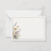  Personalized Elegant Boho Chic Note Card ノートカード (裏面)