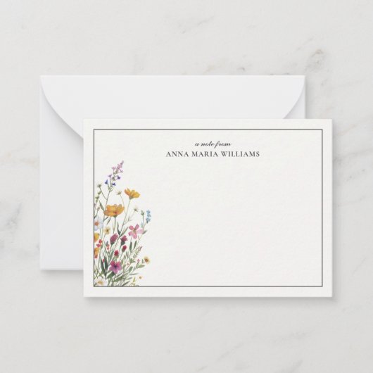  Personalized Elegant Boho Chic Note Card ノートカード (正面)