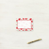 Personalized Elegant Botanical Red Poppy Floral ポストイット (デスク上)