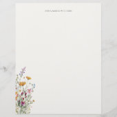  Personalized Elegant Chic Floral Letterhead レターヘッド (正面)