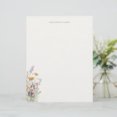  Personalized Elegant Chic Floral Letterhead レターヘッド (スタンド正面)