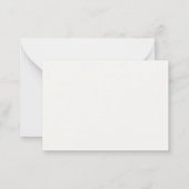  Personalized Elegant Chic Floral Note Card ノートカード (裏面)