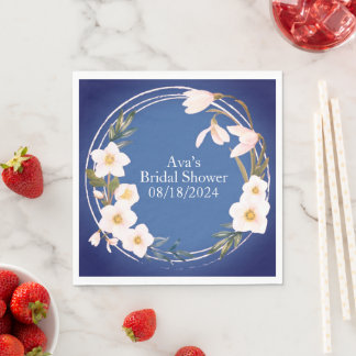 Personalized elegant cocktail party napkins shower スタンダードランチョンナプキン
