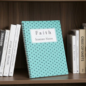 Personalized Elegant Cross Motif Sermon Notebook ノートブック