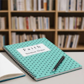 Personalized Elegant Cross Motif Sermon Notebook ノートブック