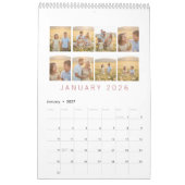 Personalized Elegant Family Memories Wall Calendar カレンダー (1月 2027)