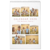 Personalized Elegant Family Memories Wall Calendar カレンダー (カバー)