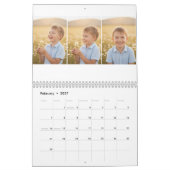 Personalized Elegant Family Memories Wall Calendar カレンダー (2月 2027)