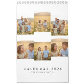 Personalized Elegant Family Memories Wall Calendar カレンダー (カバー)