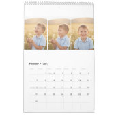 Personalized Elegant Family Memories Wall Calendar カレンダー (2月 2027)