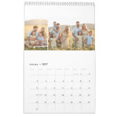 Personalized Elegant Family Memories Wall Calendar カレンダー (1月 2027)
