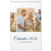 Personalized Elegant Family Memories Wall Calendar カレンダー (カバー)