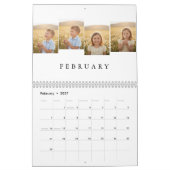 Personalized Elegant Family Memories Wall Calendar カレンダー (2月 2027)