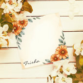 Personalized Elegant Floral Autumn Notepad  ノートパッド