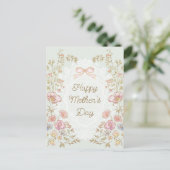 Personalized Elegant Floral Happy Mother’s Day ポストカード (スタンド正面)