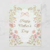 Personalized Elegant Floral Happy Mother’s Day ポストカード (正面)