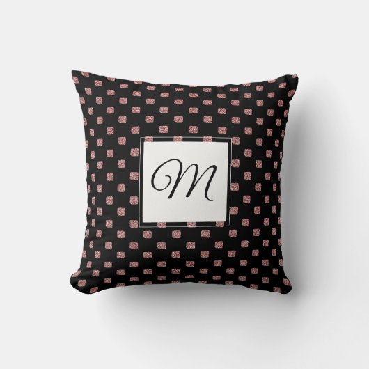 Personalized Elegant Glitter Throw Pillow クッション (正面)