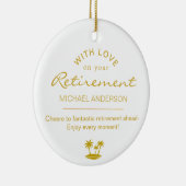  Personalized Elegant Gold Retirement Keepsake セラミックオーナメント (右)