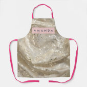 Personalized Elegant Gold Sparkle エプロン (正面)