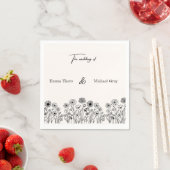 Personalized Elegant Minimalistic Wedding Napkins スタンダードカクテルナプキン (インサイチュ)