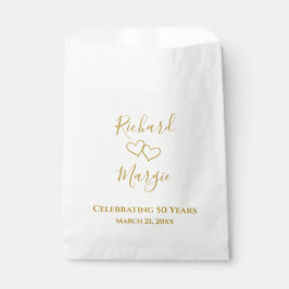 Personalized Elegant Modern 50th Anniversary Party フェイバーバッグ