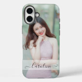 Personalized Elegant Modern Name & Photo Case-Mate iPhoneケース (裏面)