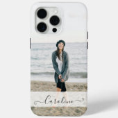 Personalized Elegant Modern Photo and Name Case-Mate iPhoneケース (裏面)