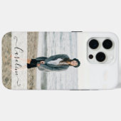 Personalized Elegant Modern Photo and Name Case-Mate iPhoneケース (裏面 (横))