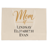Personalized Elegant Mom ラージペーパーバッグ (裏面)