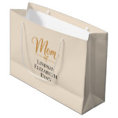 Personalized Elegant Mom ラージペーパーバッグ (正面アングル)